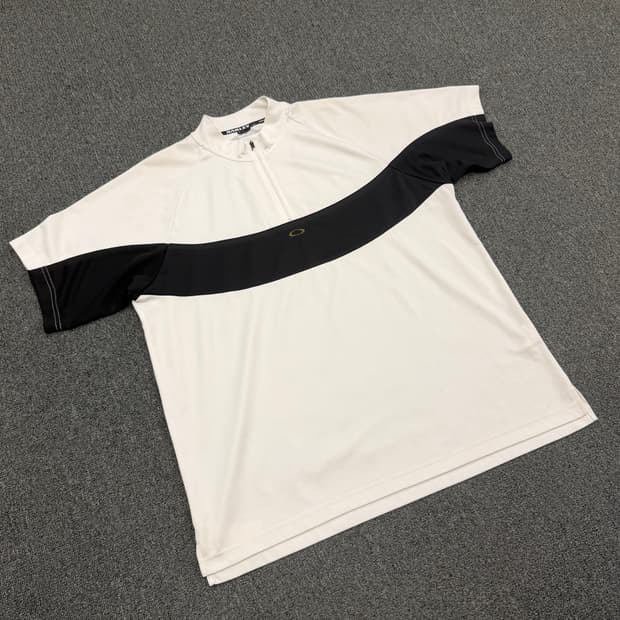 XL) 오클리 빈티지 하프 집업 반팔 셔츠