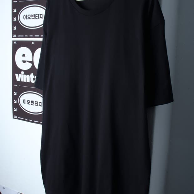 (L-2XL) 무신사 스탠다드 반팔 티셔츠 오버핏 무지 블랙-H33144