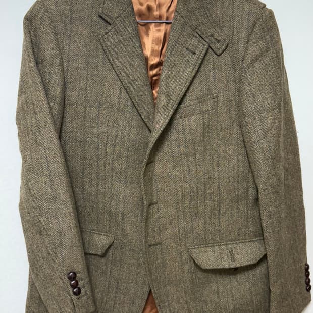 Charles tyrwhitt 헤링본 트위드 헌팅자켓 40