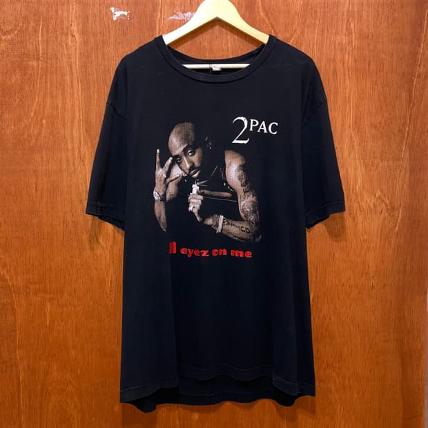 (2XL) 투팍 빈티지 프린팅 반팔티