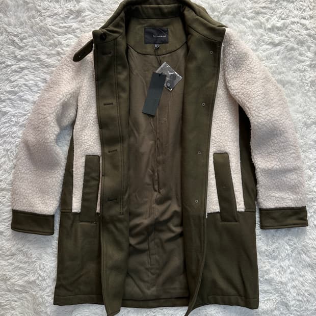 카이아크만 배색 코트 8사이즈 S