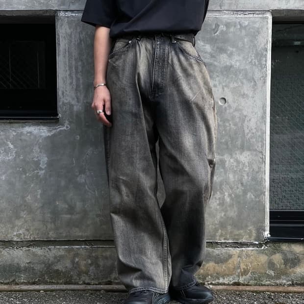 안셀름 와이드 에이징 데님 블랙 1사이즈 팝니다