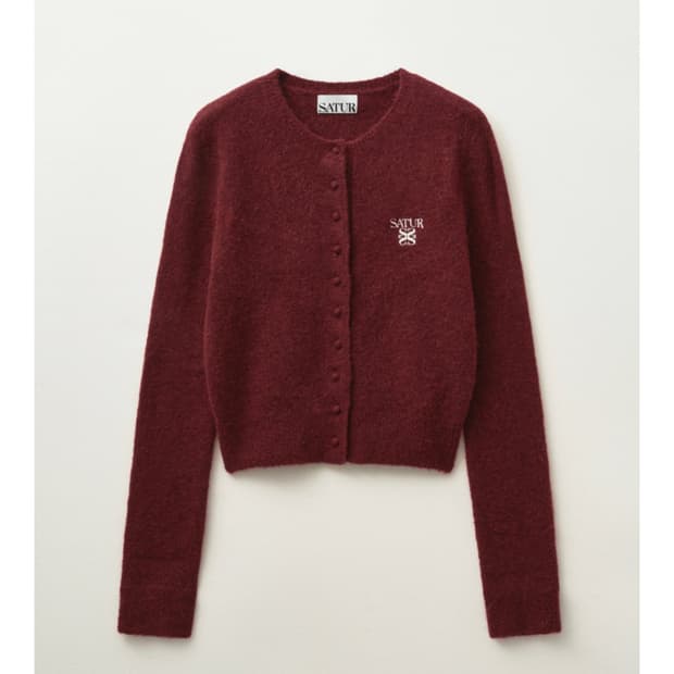 세터 알파카 니트 가디건