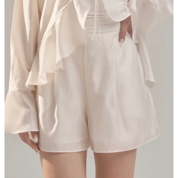 퍼제인 Camille Sheer Pintuck Halt Pants