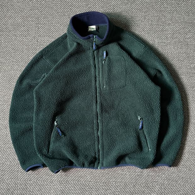 90s 엘엘빈 딥파일 플리스 집업 자켓 (105-110)