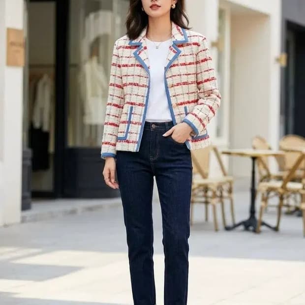 Sandro 산드로 트위드 자켓 ~55