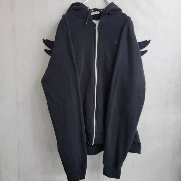 아디다스 제레미스캇 콜라보 윙 후드집업 (블랙)