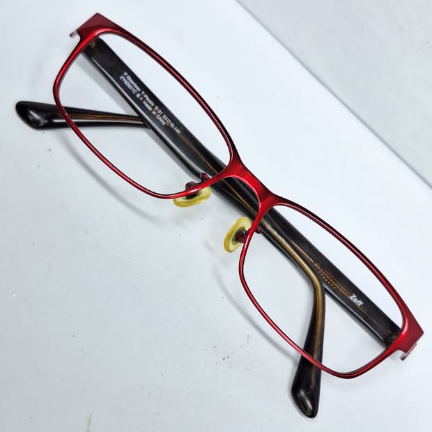 Zoff 조프 ZY62021C 스테인리스 하이브리드 메탈릭 레드 안경테 