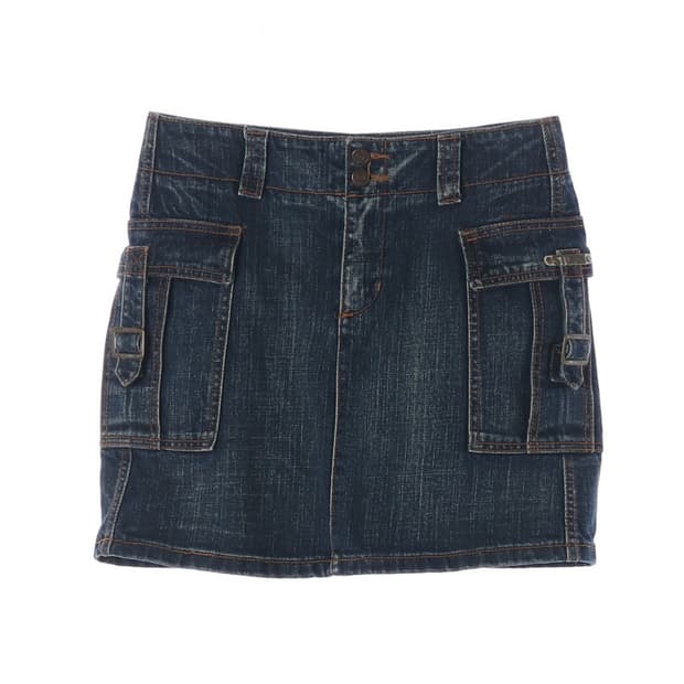 스톰 레트로 카고 포켓 데님 미니스커트 26