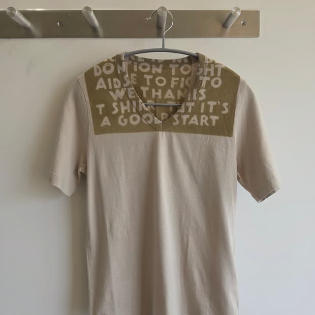 메종 마틴 마르지엘라 15ss 에이즈 티셔츠 (베이지)
