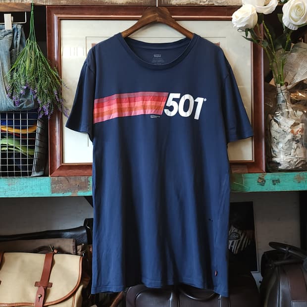 리바이스 501 빈티지 프린팅 티셔츠 xl