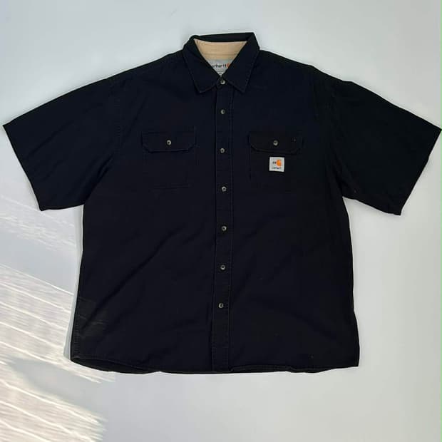 [XL] 칼하트 FR 포켓 워크 셔츠 블랙