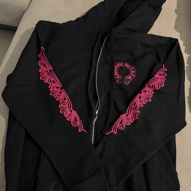 크롬하츠 핑크 홀스슈 후드집업 XXL