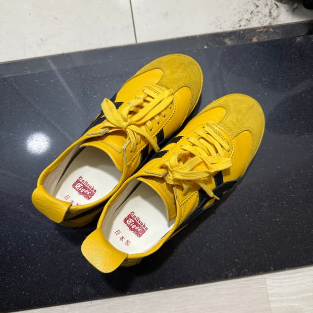 오니츠카 타이거 멕시코66 디럭스 닛폰메이드 옐로우블랙 230