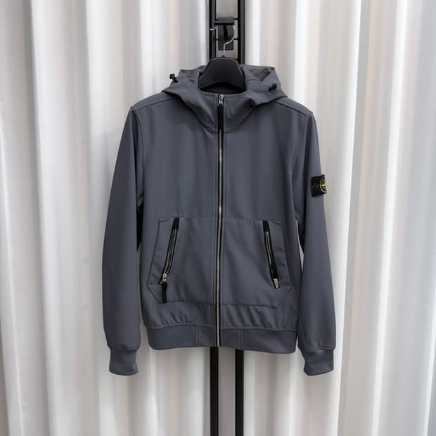 [M] 스톤아일랜드 소프트쉘 바람막이 그레이