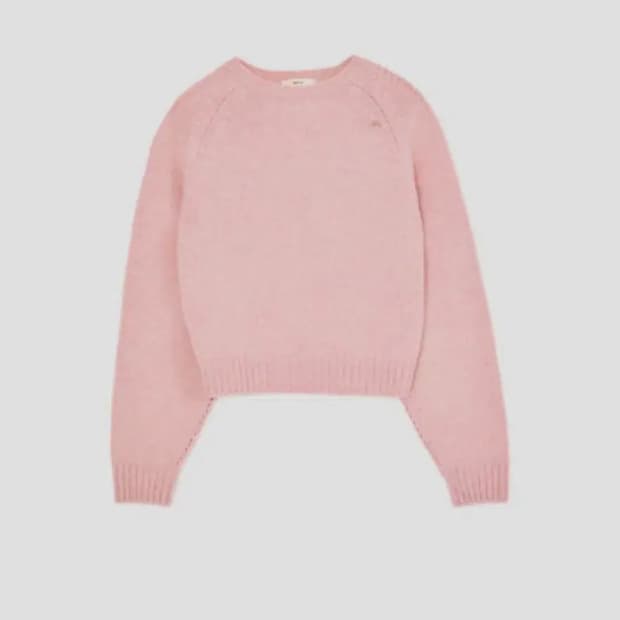 렉토 시그니처 라운드넥 니트 핑크 S