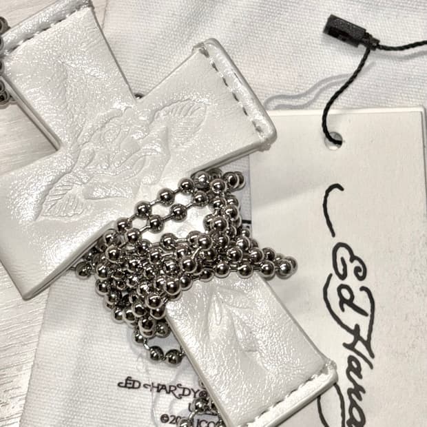 스컬프터 에드하디 카드지갑 화이트