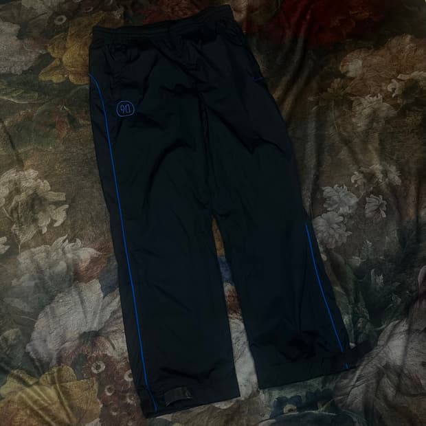 나이키 빈티지 스톰핏 블루 사이드라인 블랙트랙팬츠 XL
