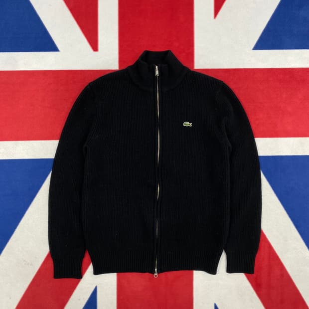 라코스테 니트집업 100 실측 S - M 