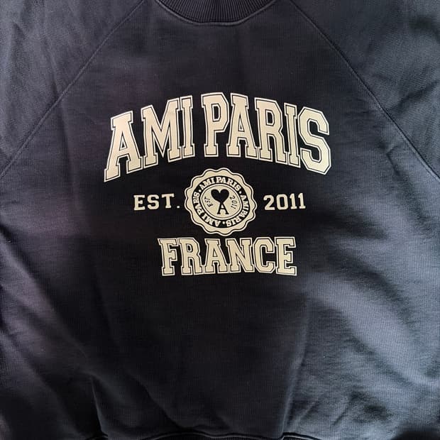 아미 파리 프랑스 스웨트셔츠 블랙