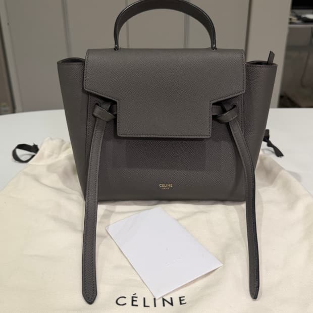 셀린느 벨트백 나노 그레이