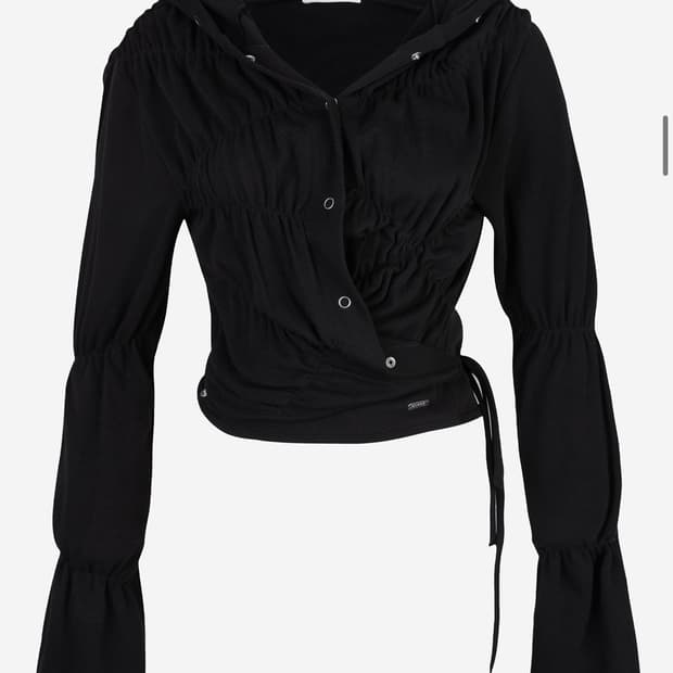 세릭 셔링 가디건 (shirring wrap hood cardigan)