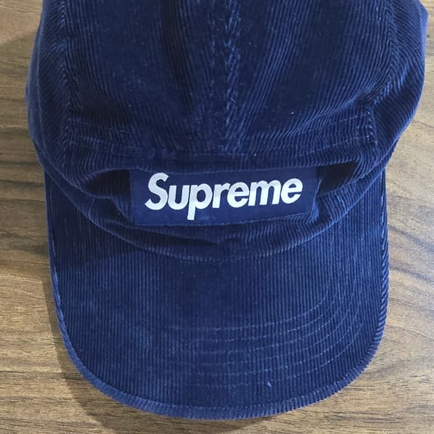 슈프림 코듀로이 캠프캡 네이비 23FW