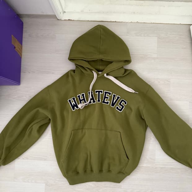 티떠블유엔 왓이브 후드 올리브