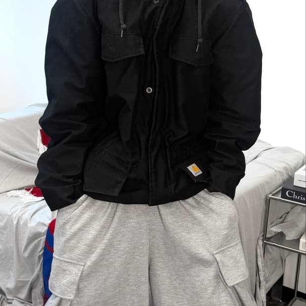 칼하트 WIP 블랙 HICKMAN COAT 점퍼 자켓 L