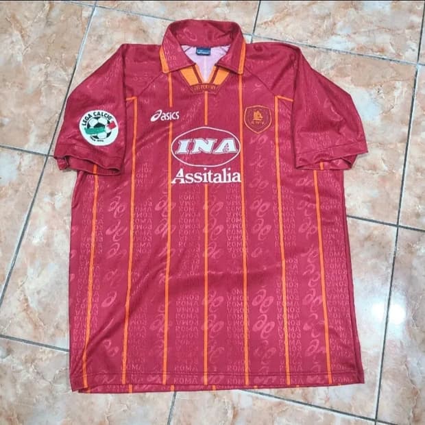 Asics 96 97 AS로마 올드레플 축구져지