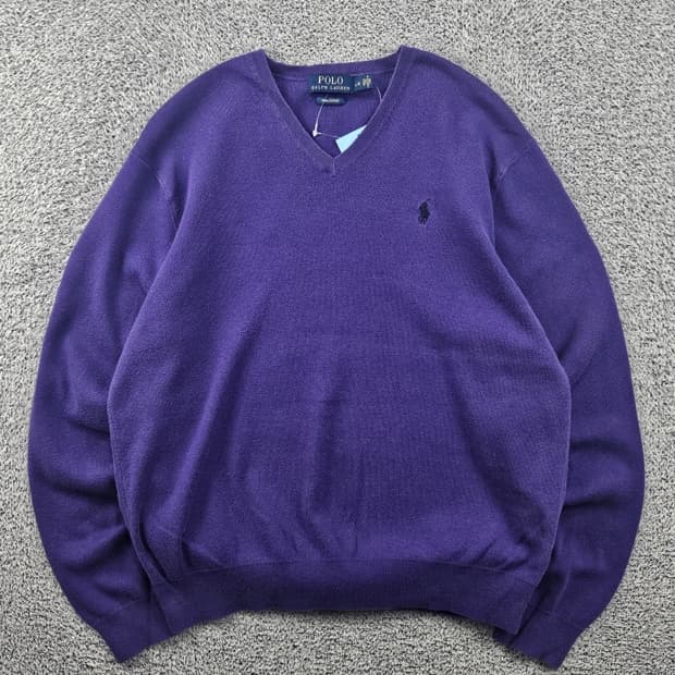 폴로랄프로렌 브이넥 피마코튼 니트 스웨터 ( L ) / 11561