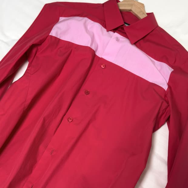 raf simons 컬러블록 셔츠