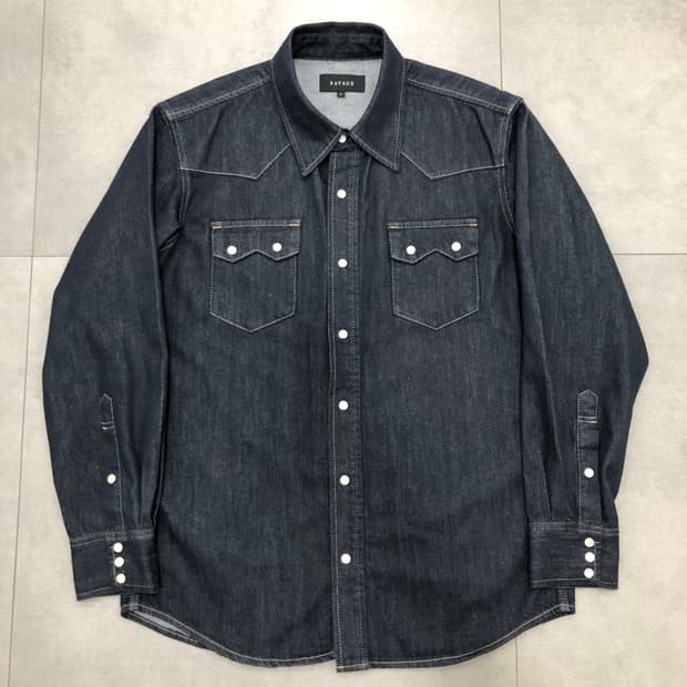 세비지 savage 웨스턴 데님 셔츠 L