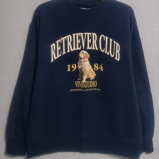 XL ) 비바스튜디오 네이비 리트리버클럽 맨투맨