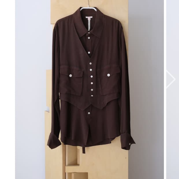 소시오샵 MASU 19aw Vest Layered Shirt