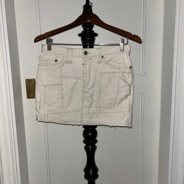 Crack Line Mini Skirt / 빈티지 미니 스커트
