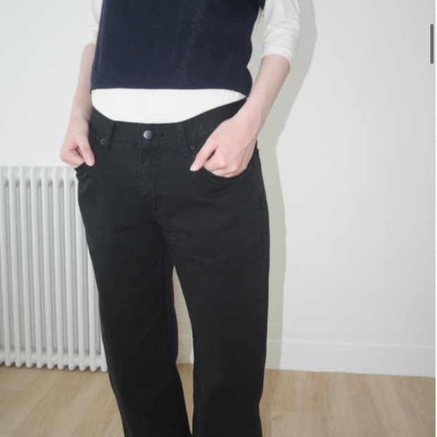 애프터먼데이 loablue visitor black pants M