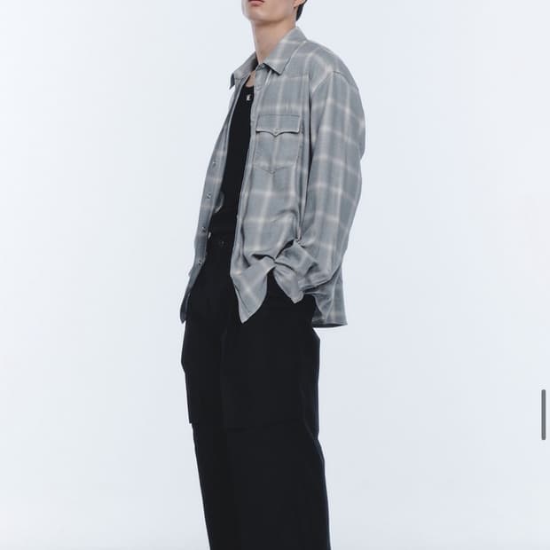 노이스 체크 셔츠 M