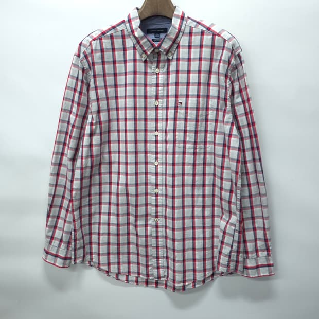 타미힐피거 남성 클래식 체크 남방 봄여름 셔츠 (105~110)