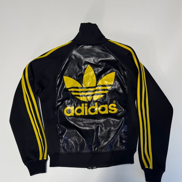 희귀!! 여성 아디다스 올드스쿨 기모 유광 트랙탑 져지