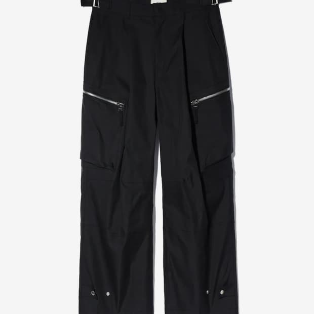 이에이 IEY ANGLE CARGO PANTS 블랙