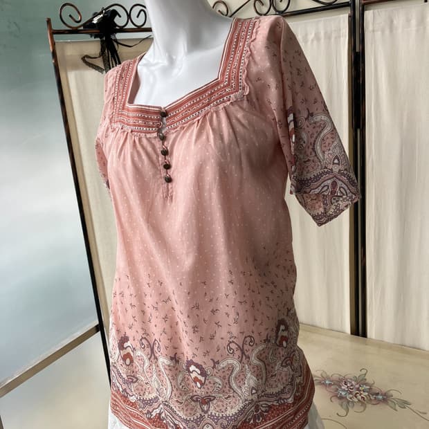 jpn vintage mori oriental dot blouse