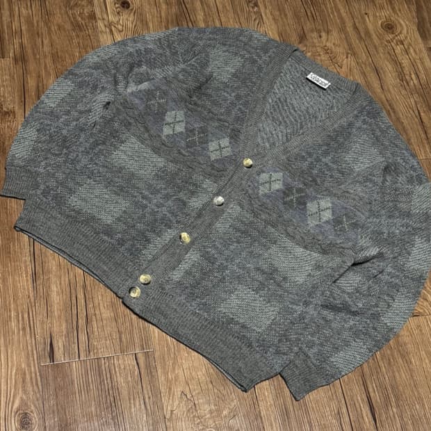 [XL] 지아니 알베르티 이탈리아 아가일 가디건