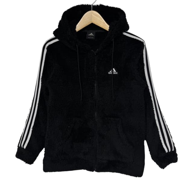 아디다스 3S 양털 후리스 후드집업