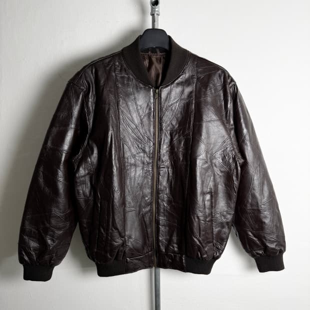 Vintage Patchwork Leather Jacket