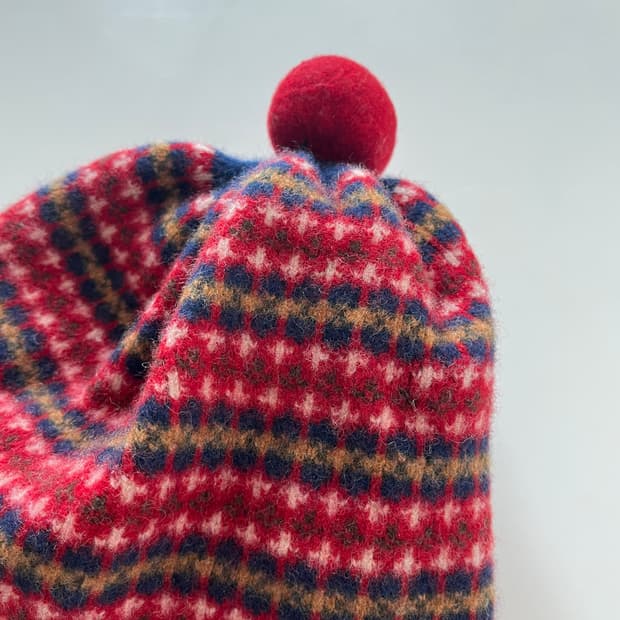 Robert Mackie Wool Beanie with Pom