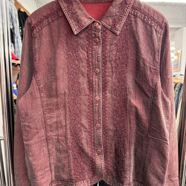 japanese vintage 패턴 여성 셔츠자켓