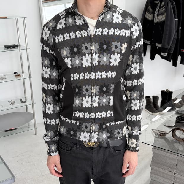 cdg homme plus  플라워 패널 트랙 자켓