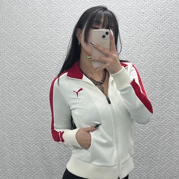 푸마 올드스쿨 Y2K 사이드라인 트랙탑 집업 져지 S C08779