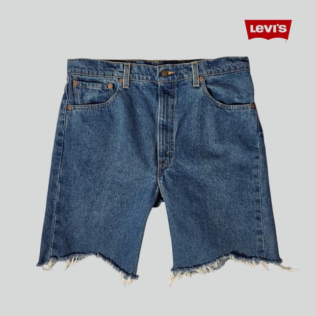 [W36L32]90s 리바이스 USA 505 컷오프 데님 팬츠